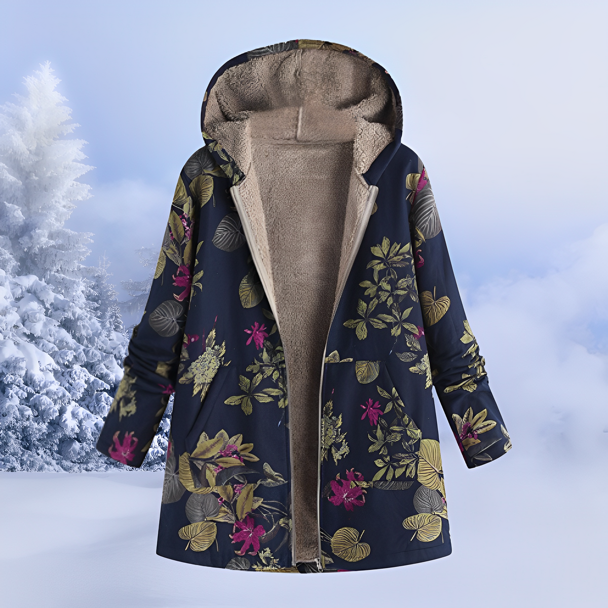 Jasmin - Stylová, teplá bunda s kapucí