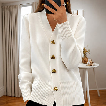 Annalee - Elegantní svetr Love Button pro ženy