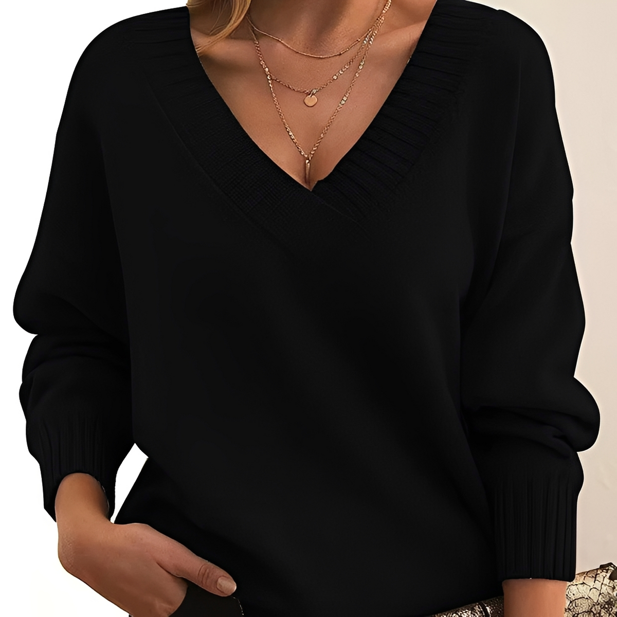 Mollie - Teplý a elegantní svetr s výstřihem do V