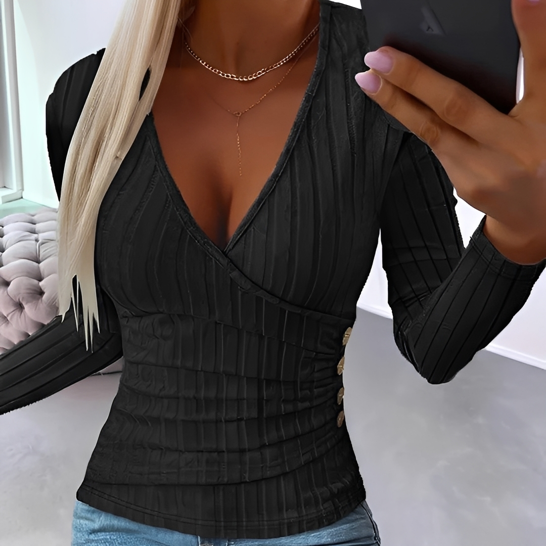 Annie - Elegantní a pohodlný svetr s výstřihem do V