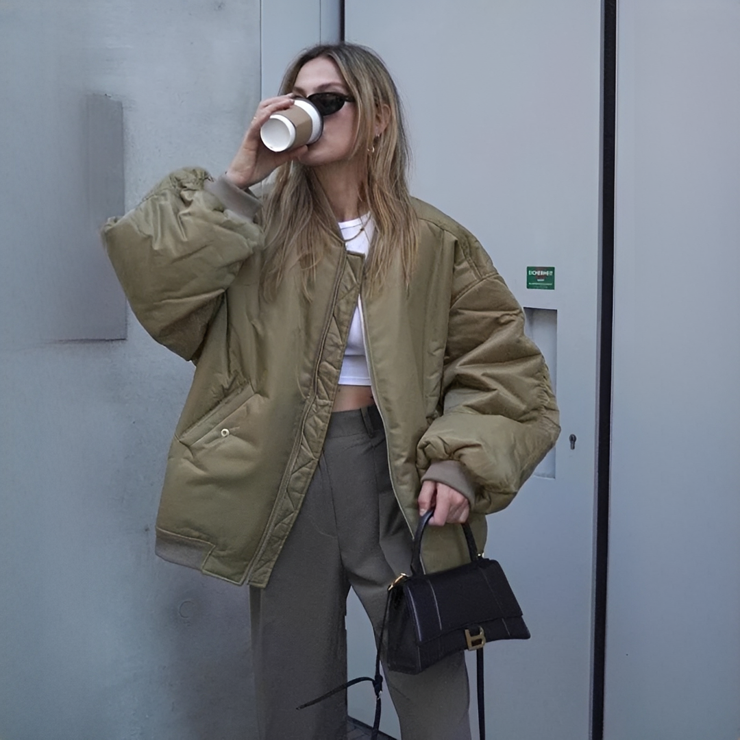 Fellaine - Pohodlná oversize bomber bunda