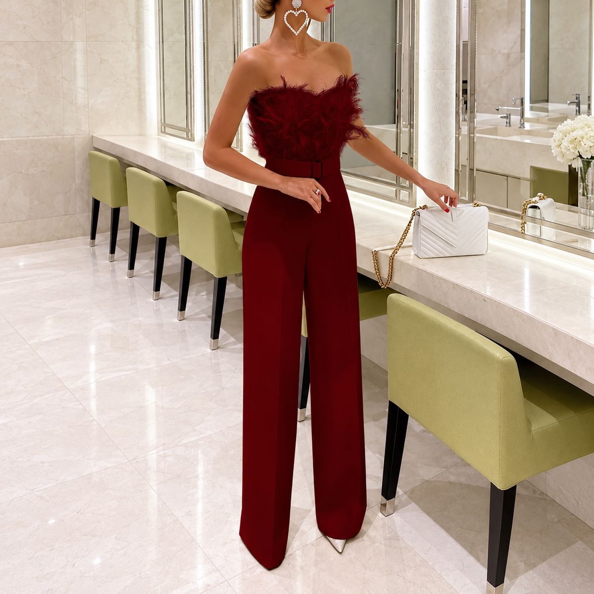 Frola - Elegantní Jumpsuit s Bandeau-Top