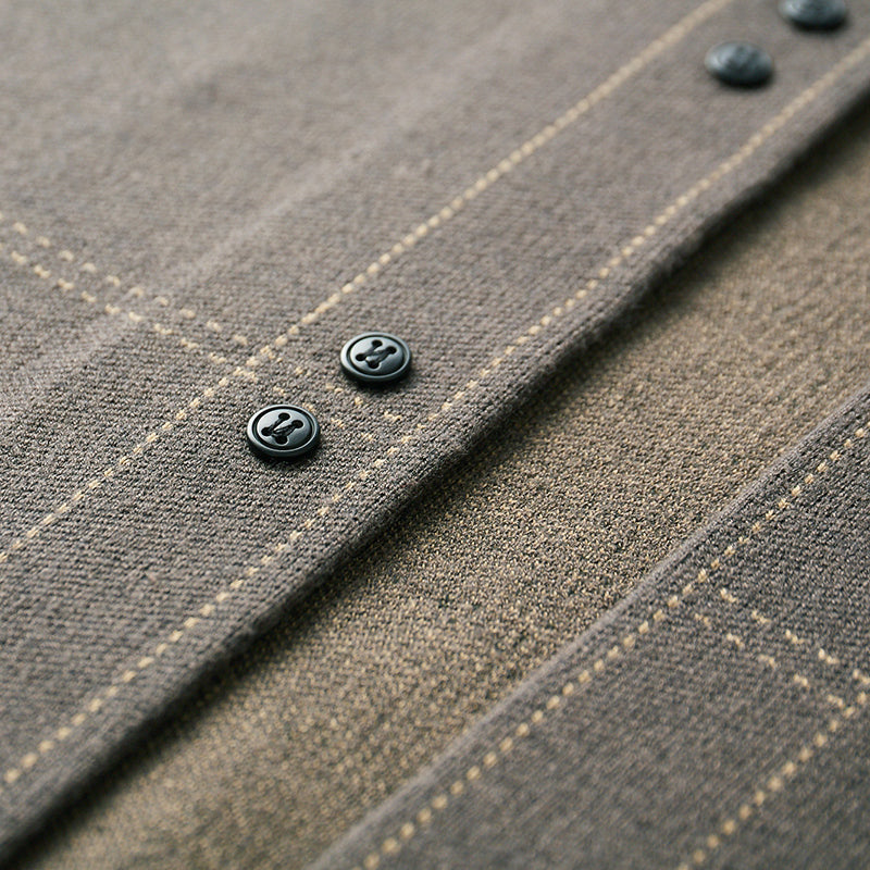 Pánský cardigan s knoflíkovou zapínáním a kontrastními švy - regular fit