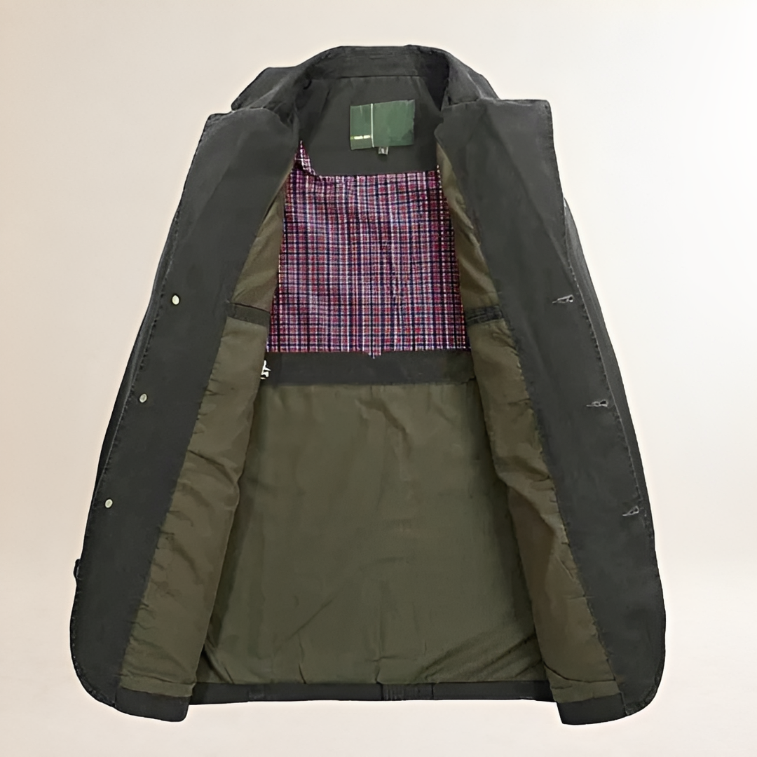 Pánský casual blazer s více kapsami a knoflíkovou légou - regular střih