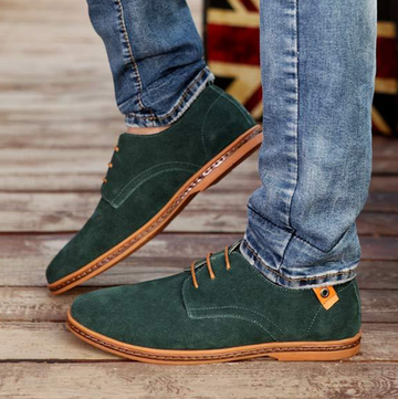 Pánské šněrovací casual boty s kulatou špičkou a klasickým designem