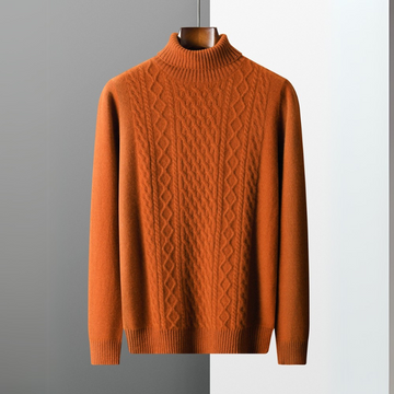 Pánský rolák s texturou, regular fit a ribovaným límcem