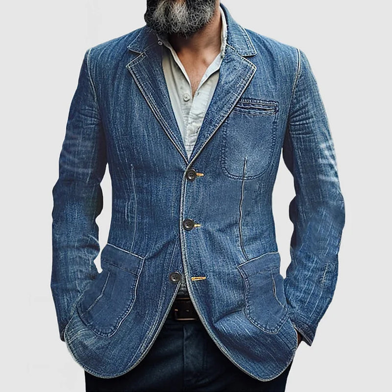 Pánský sako s tailored střihem a funkčními kapsami - moderní design