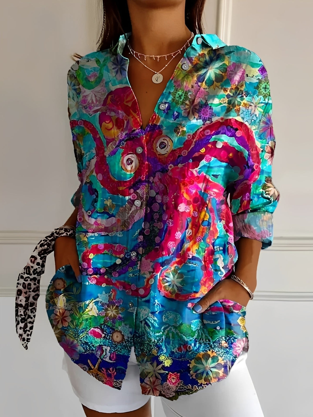 Roxanne - Stylová košile s knoflíky pro dámy