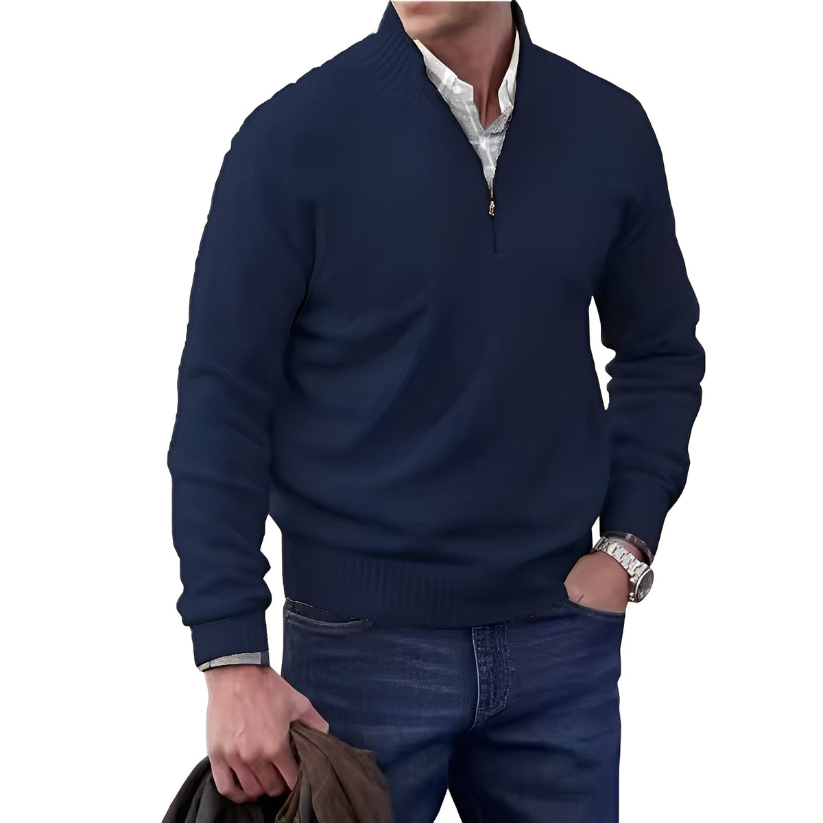 Jeremy - Stylový svetr na zip pro muže