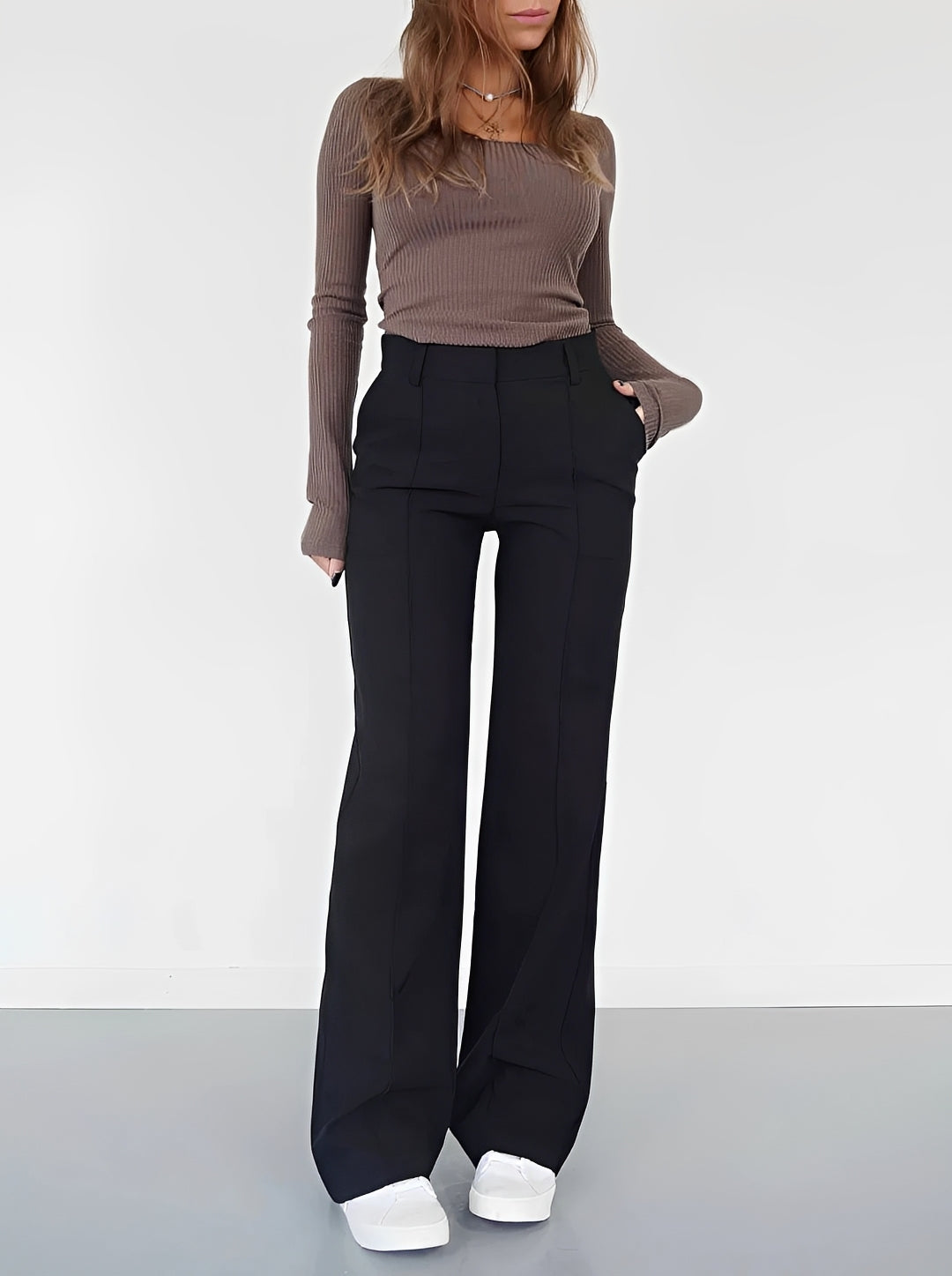 Nancy - Rovné bootcut kalhoty pro ženy