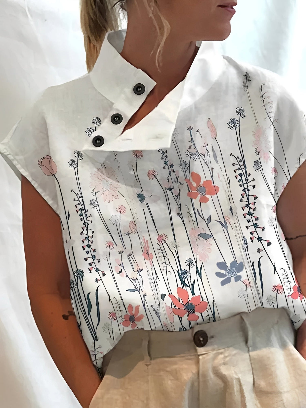 Maddie - Stylový top s vzorem pro dámy