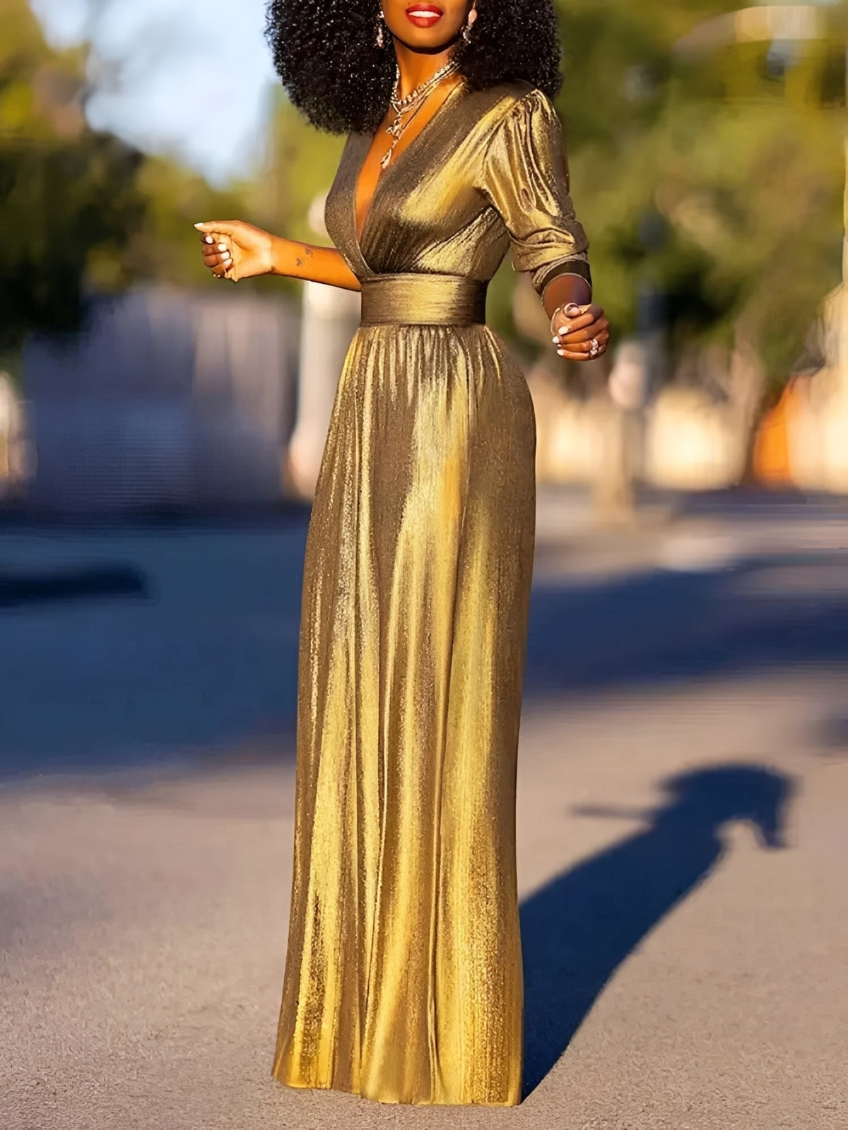Catherine - Stylový overal s výstřihem do V